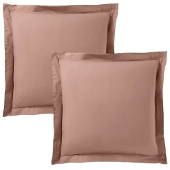 Taie d'oreiller "Prémium" toutes dimensions - Prémium Vieux Rose - 63 x 63 cm volant plat piqué>Coton Pur Hot