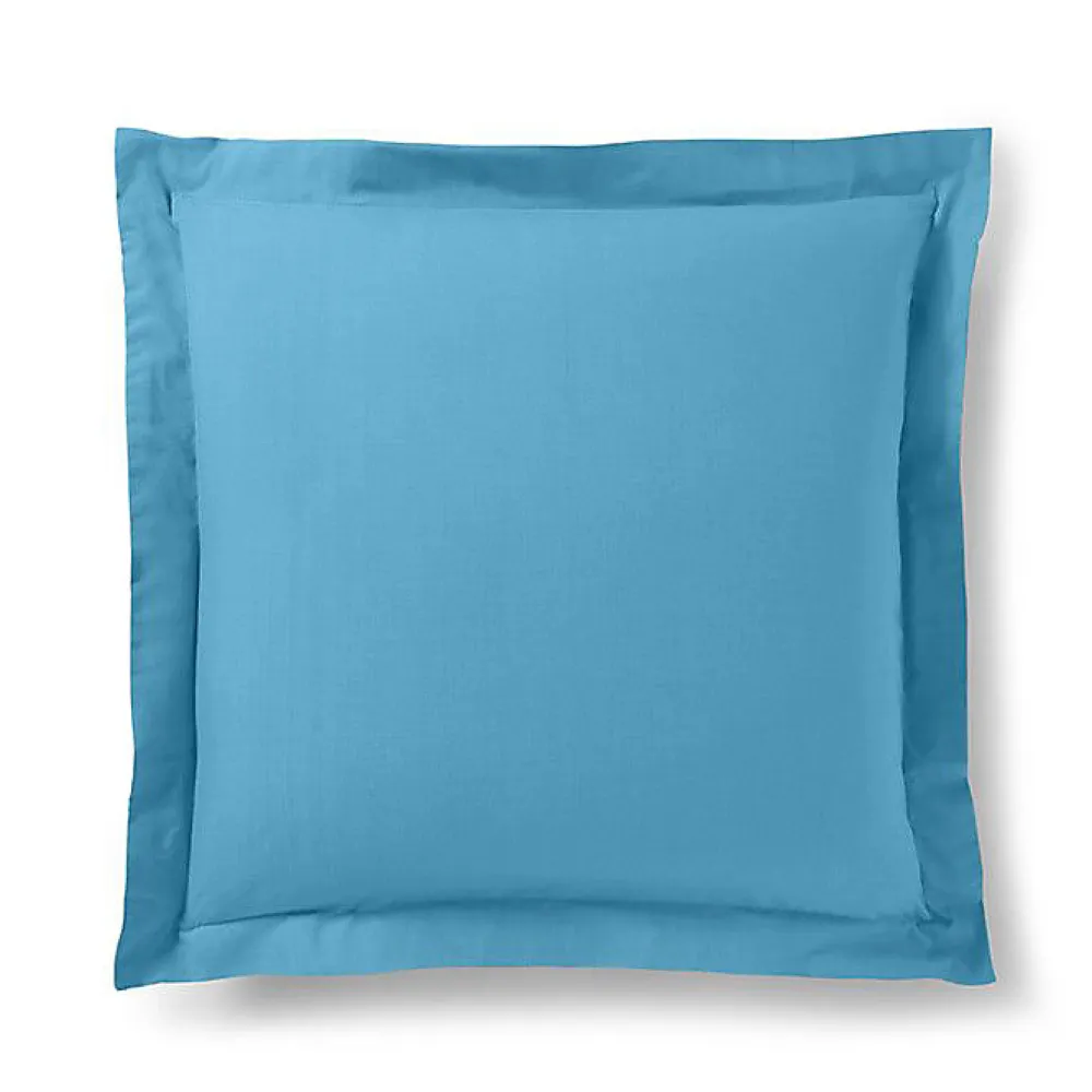 Taie d'oreiller "Prémium" toutes dimensions - Prémium Cyan - 63 x 63 cm volant plat piqué>Coton Pur New