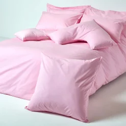 Taie d'oreiller rose 100% coton égyptien 200 fils, 40x80 cm -><noscript><img width=