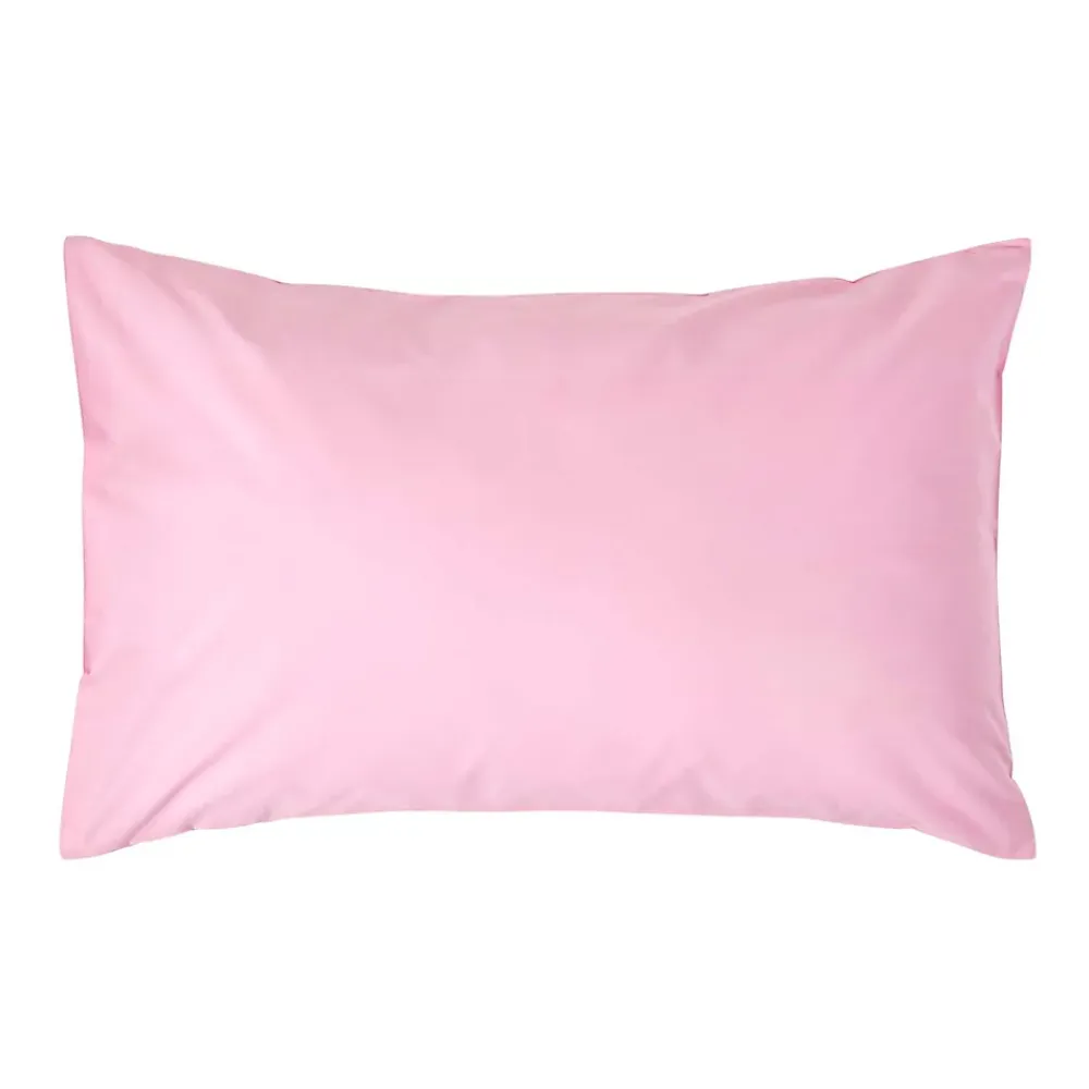Homescapes Taie d'oreiller rose 100% coton égyptien 200 fils, 50x75 cm -* Taie D'Oreiller