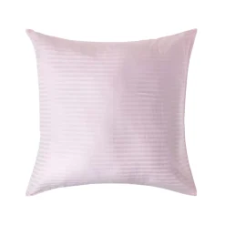 Homescapes Taie d'oreiller rose satin rayé en coton égyptien 330 fils, 80x80 cm -* Taie D'Oreiller