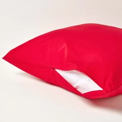 Homescapes Taie d'oreiller rouge 100% coton égyptien 200 fils, 80x80 cm -* Taie D'Oreiller