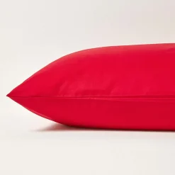 Taie d'oreiller rouge 100% coton égyptien 200 fils, 40x80 cm ->Homescapes Outlet