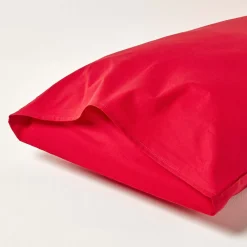 Homescapes Taie d'oreiller rouge 100% coton égyptien 200 fils, 50x75 cm -* Taie D'Oreiller