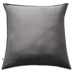L'Effet Papillon Taie d'oreiller "Salomé" Viscose de bambou 120 fils/cm² - Salomé Granit - 63 x 63 cm volant plat piqué* Taie D'Oreiller