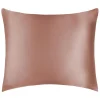 Taie d'oreiller "Silk" Soie de mûrier - Silk Rose - 65 x 65 cm>Coton Pur Outlet