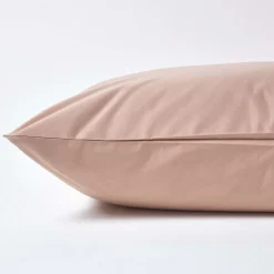 Taie d'oreiller taupe en satin de coton égyptien 1000 fils, 60x60 cm ->Homescapes Hot