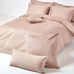Taie d'oreiller taupe en satin de coton égyptien 1000 fils, 60x60 cm -><noscript><img width=