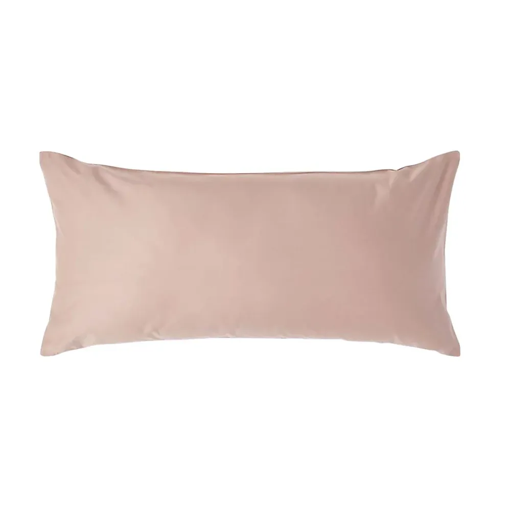 Homescapes Taie d'oreiller taupe en satin de coton égyptien 1000 fils, 40x80 cm -* Taie D'Oreiller