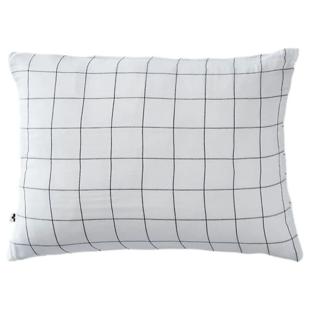 L'Effet Papillon Taie d'oreiller Tissé-teint grands carreaux Déco "Gaïa Match" 60 x 60 cm & 50 x 70 cm "Gaze de Coton" - Gaïa Match Chantilly - 50* Taie D'Oreiller