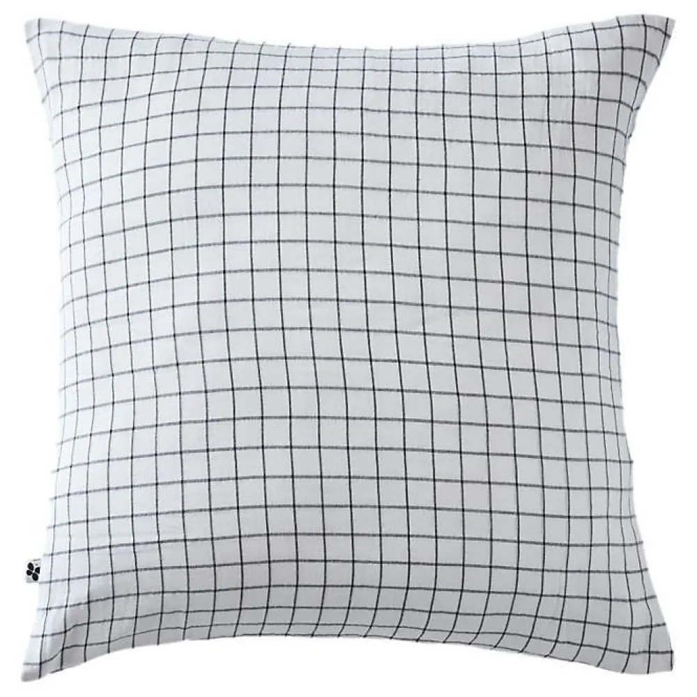 Taie d'oreiller Tissé-teint petits carreaux Déco "Gaïa Mix" 60 x 60 cm & 50 x 70 cm "Gaze de Coton" - Gaïa Mix Chantilly - 60 x 60>L'Effet Papillon Discount
