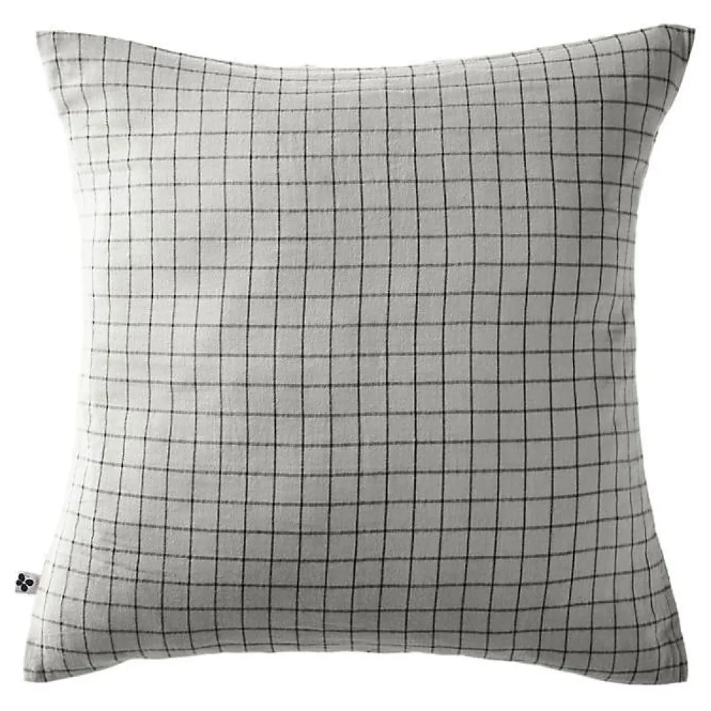 Taie d'oreiller Tissé-teint petits carreaux Déco "Gaïa Mix" 60 x 60 cm & 50 x 70 cm "Gaze de Coton" - Gaïa Mix Nuage - 60 x 60 cm>L'Effet Papillon Sale