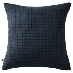 L'Effet Papillon Taie d'oreiller Tissé-teint petits carreaux Déco "Gaïa Mix" 60 x 60 cm & 50 x 70 cm "Gaze de Coton" - Gaïa Mix Minuit - 60 x 60 cm* Taie D'Oreiller