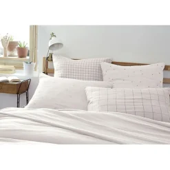 L'Effet Papillon Taie d'oreiller Tissé-teint petits carreaux Déco