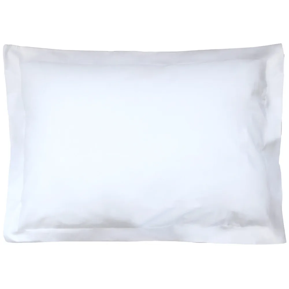 Taie d'oreiller uni 70x50 cm coton ALTO Blanc>Linnea
