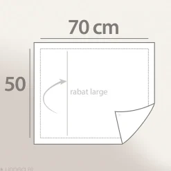 Taie d'oreiller uni 70x50 cm coton ALTO Blanc><noscript><img width=