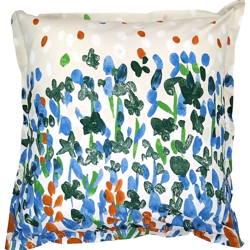 Linnea Taie d'oreiller uni 65x65 cm en coton ÉVASION Blanc vert* Taie D'Oreiller
