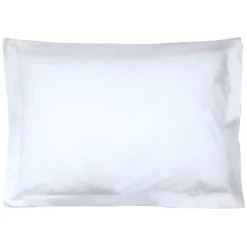 Taie d'oreiller uni 60x40 cm pur percale PRIMO Blanc>Linnea