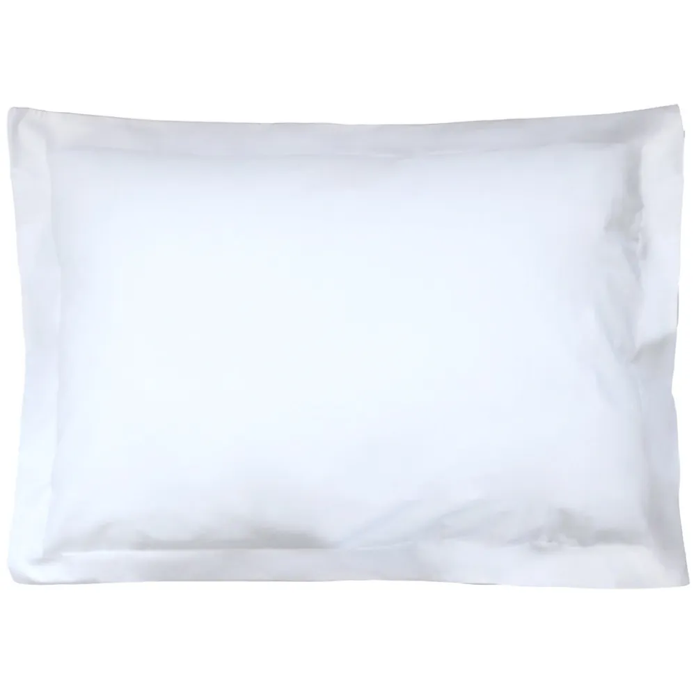 Taie d'oreiller uni 60x40 cm pur percale PRIMO Blanc>Linnea