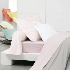 Taie d'oreiller uni 65x65 cm pur percale PRIMO Blanc><noscript><img width=