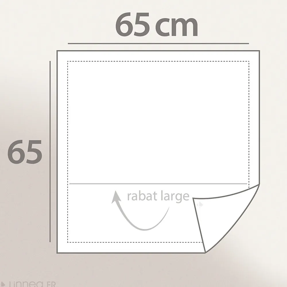 Taie d'oreiller uni 65x65 cm pur percale PRIMO Blanc>Linnea Sale