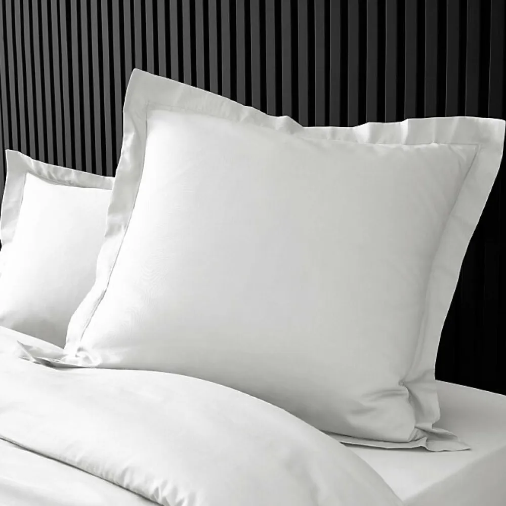 Douceur D'Intérieur Taie d'oreiller unie 100% Percale de Coton ORIGINE (63x63 cm - Blanc)* Taie D'Oreiller