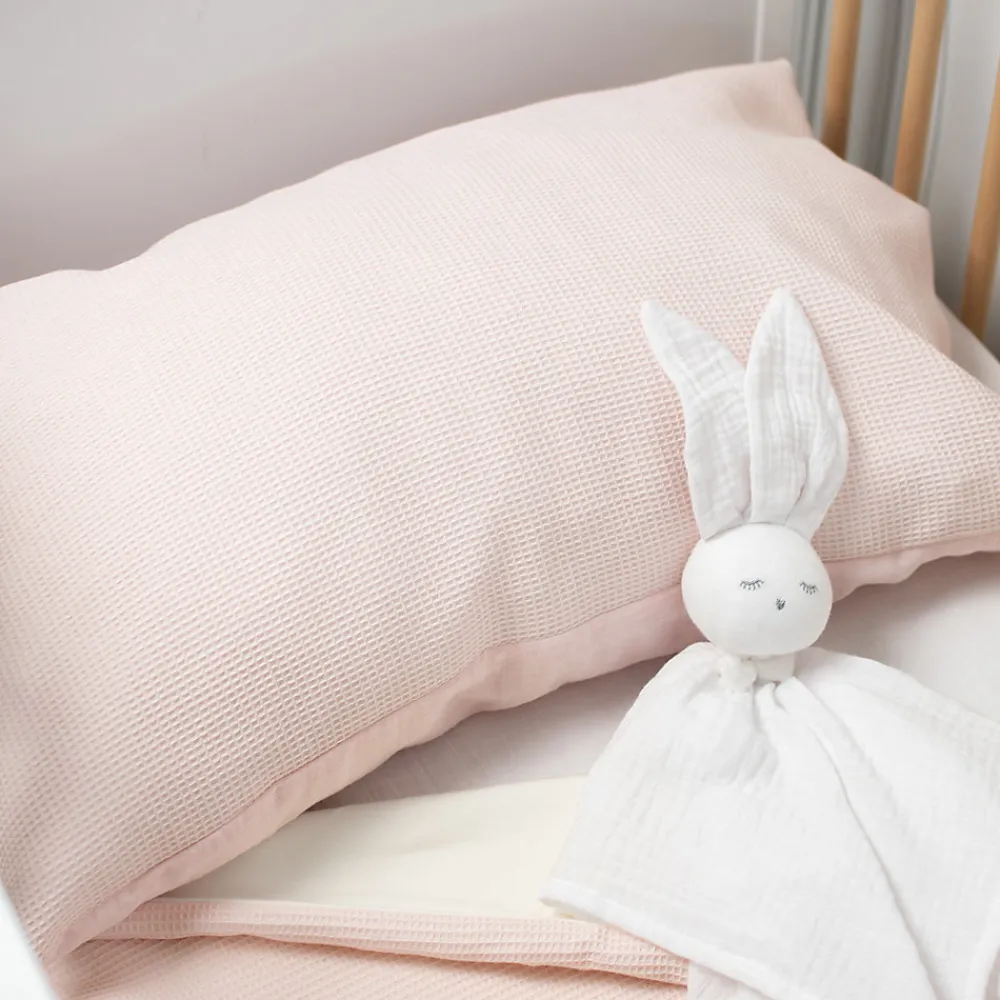 Taie d'oreiller unie en coton nid d'abeille>Sevira Kids Outlet