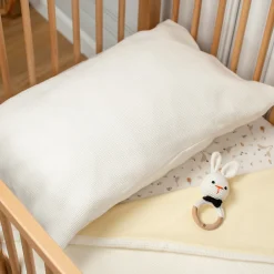 Taie d'oreiller unie en coton nid d'abeille>Sevira Kids Sale