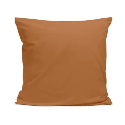 Taie d'oreiller unie 65x65cm PERCALE TERRACOTTA>Bleu Calin Sale