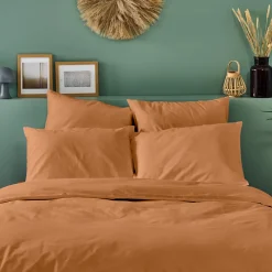 Taie d'oreiller unie 50x75cm PERCALE TERRACOTTA>Bleu Calin Sale