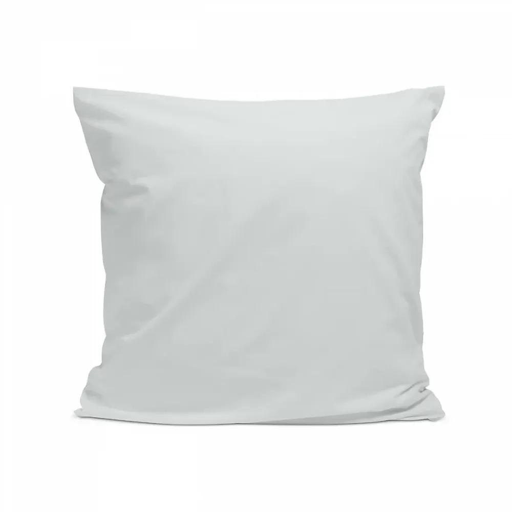 Bleu Calin Taie d'oreiller unie 65x65cm PERCALE GRIS CLAIR* Taie D'Oreiller