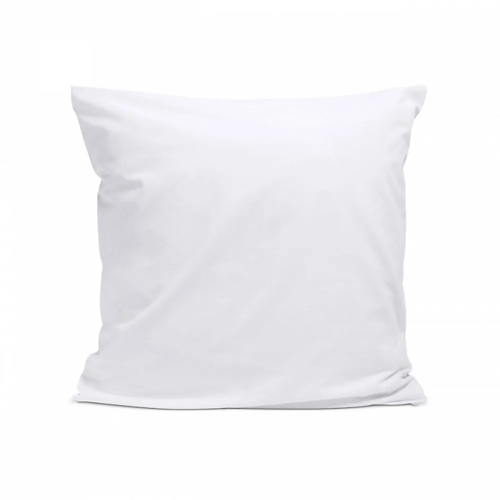 Taie d'oreiller unie 65x65cm PERCALE BLANC>Bleu Calin New