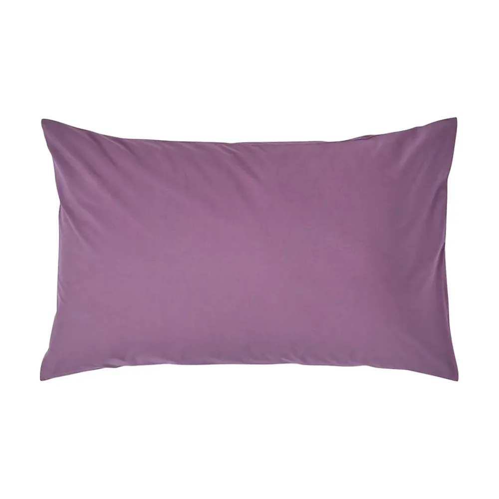 Homescapes Taie d'oreiller violet 100% coton égyptien 200 fils, 50x75 cm -* Taie D'Oreiller