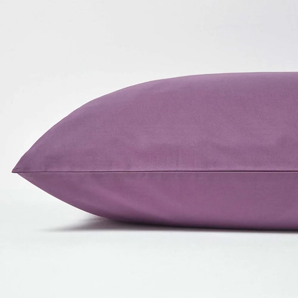 Taie d'oreiller violet 100% coton égyptien 200 fils, 60x60 cm ->Homescapes Best