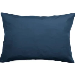 Linnea Taie d'oreiller volants plats 50x70 cm percale MANOIR bleu Marine* Taie D'Oreiller