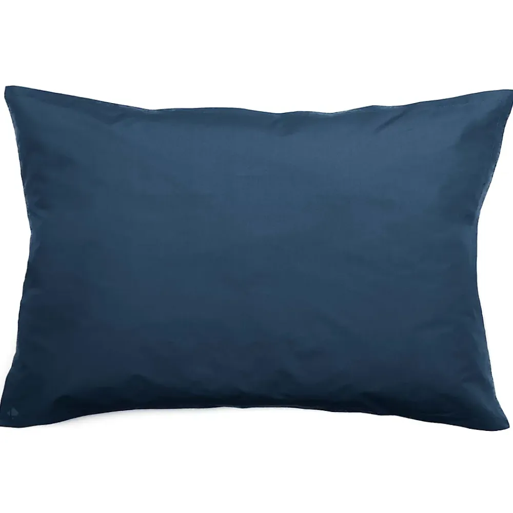 Linnea Taie d'oreiller volants plats 50x70 cm percale MANOIR bleu Marine* Taie D'Oreiller