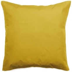 Taie d'oreiller volants plats 65x65 cm percale MANOIR jaune Moutarde>Linnea Hot