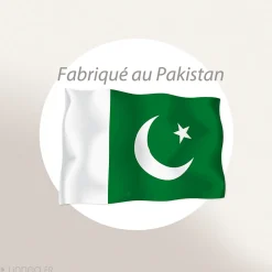 Taie d'oreiller volants plats 50x70 cm percale MANOIR blanc Neige><noscript><img width=
