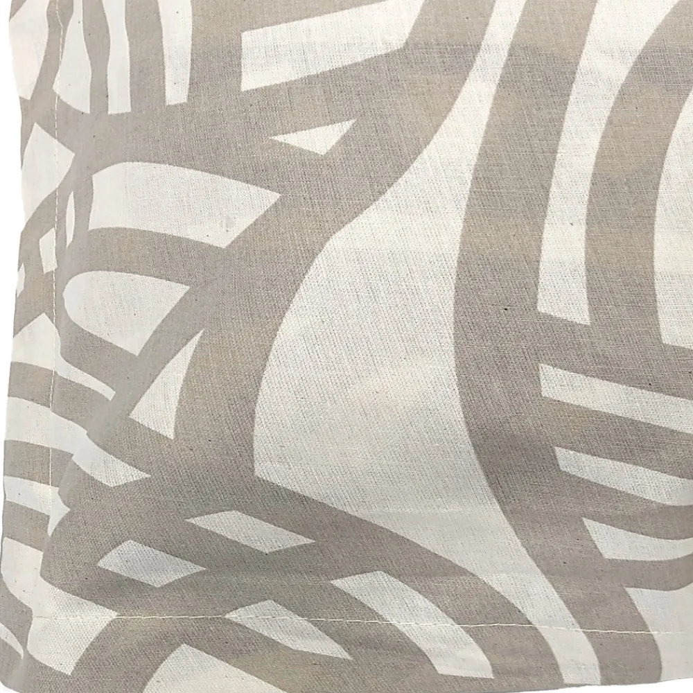 Taie d'oreiller 65x65 cm coton lavé SERENA géométrique Beige écru>Linnea