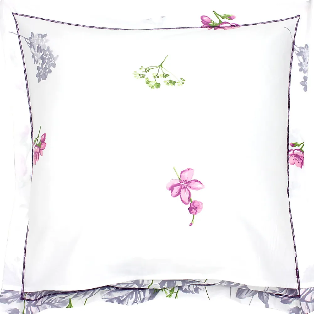 Taie d'oreiller 65x65 cm coton PRETTY blanc>Linnea Outlet