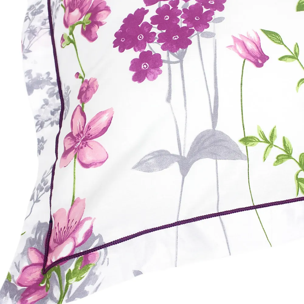 Taie d'oreiller 65x65 cm coton PRETTY blanc>Linnea Outlet