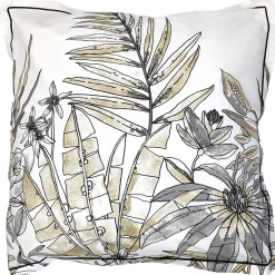 Taie d'oreiller 65x65 cm coton SUMATRA gris Fusain>Linnea Clearance