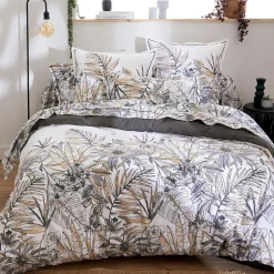 Taie d'oreiller 65x65 cm coton SUMATRA gris Fusain>Linnea Clearance