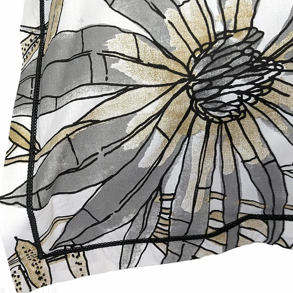 Taie d'oreiller 65x65 cm coton SUMATRA gris Fusain>Linnea Clearance