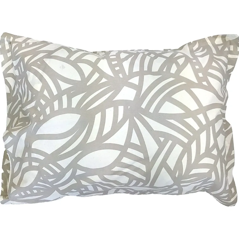 Linnea Taie d'oreiller 50x70 cm coton lavé SERENA géométrique Beige écru* Taie D'Oreiller