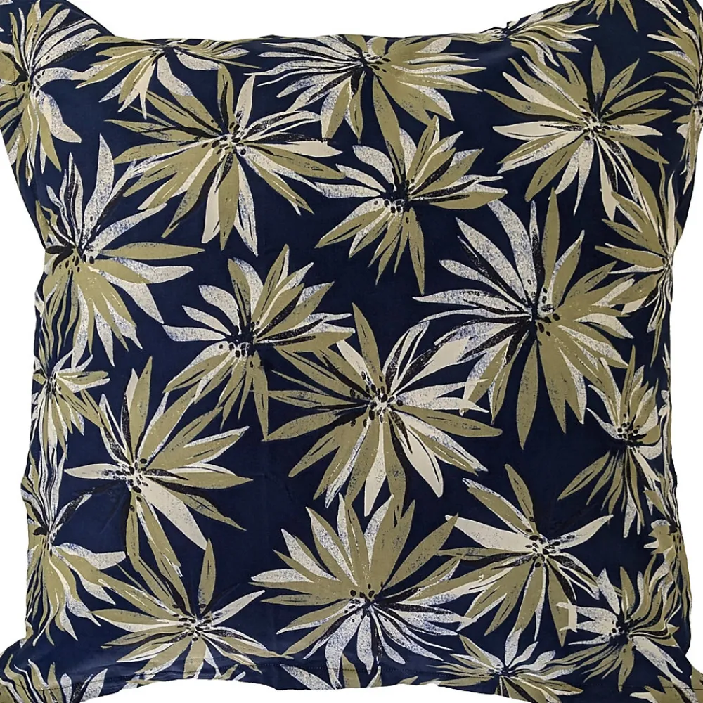 Taie d'oreiller 65x65 cm en 100% percale de coton EVERLY bleu encre>Linnea Clearance
