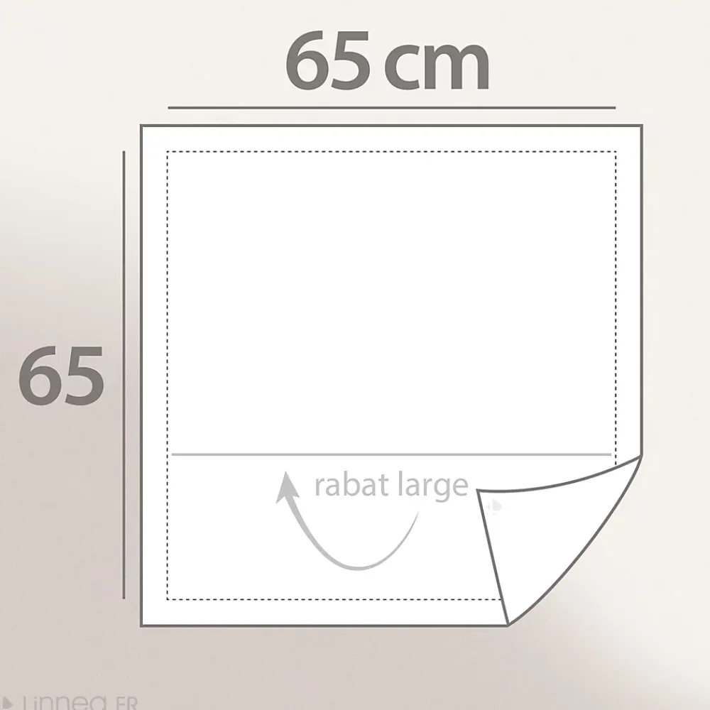 Linnea Taie d'oreiller 65x65 cm en 100% percale de coton ESTEBAN gris beige* Taie D'Oreiller