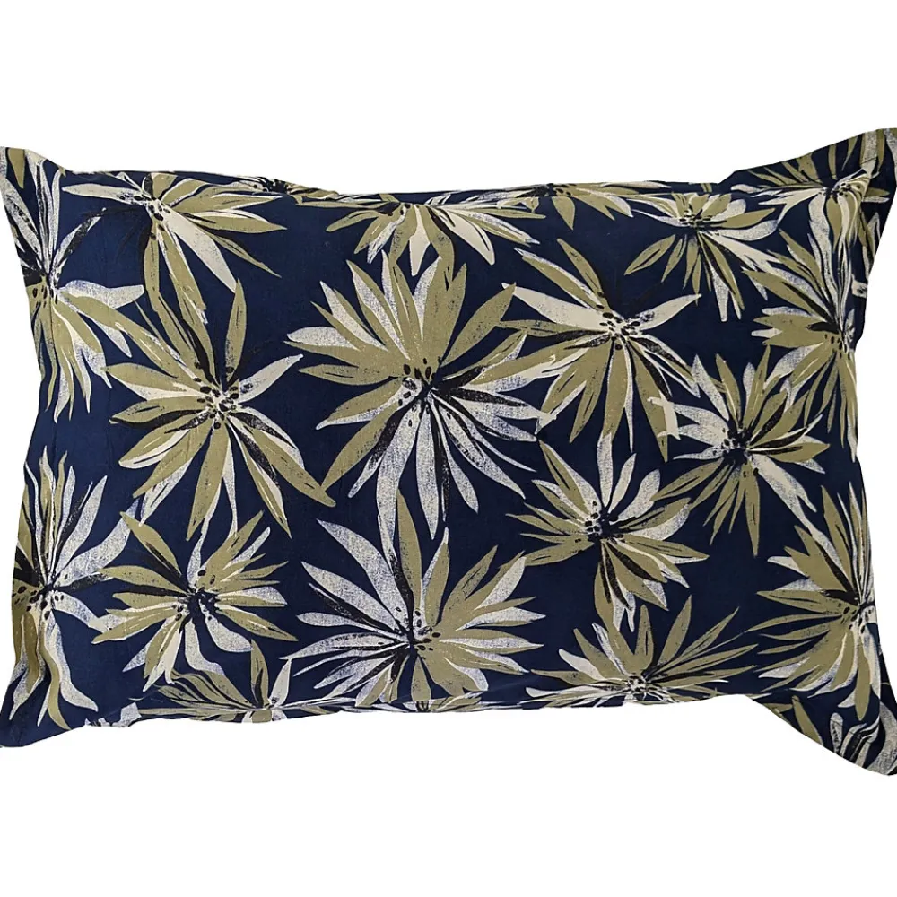Taie d'oreiller 50x70 cm en 100% percale de coton EVERLY bleu encre>Linnea Clearance