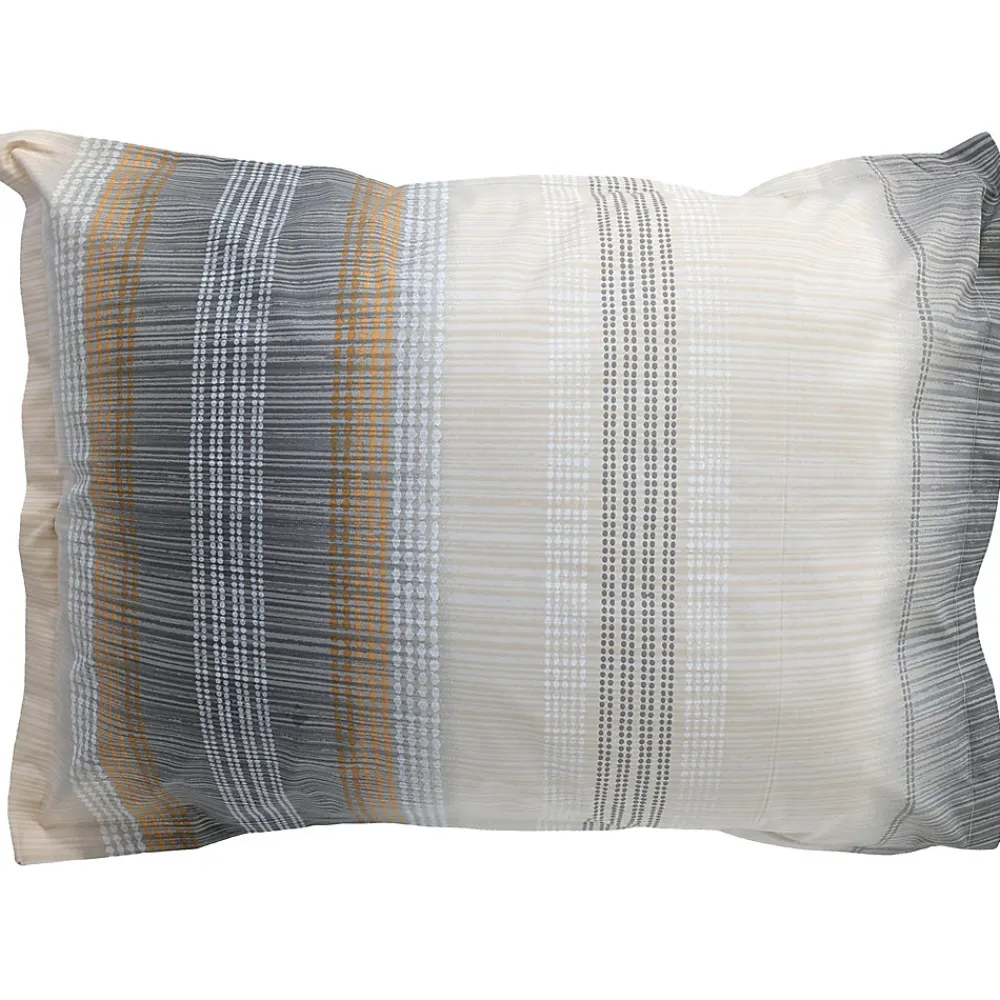 Taie d'oreiller 50x70 cm en 100% percale de coton ESTEBAN gris beige>Linnea Outlet