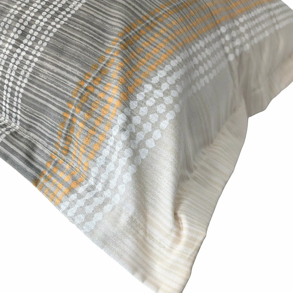 Taie d'oreiller 50x70 cm en 100% percale de coton ESTEBAN gris beige>Linnea Outlet